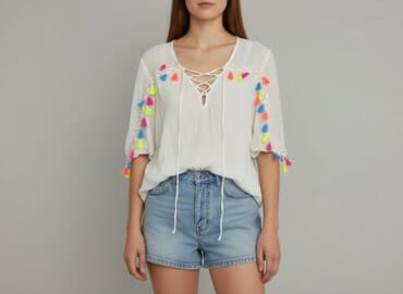 sandaly z puszkiem: Forever 21, Bluzka damska, rozmiar M — 7