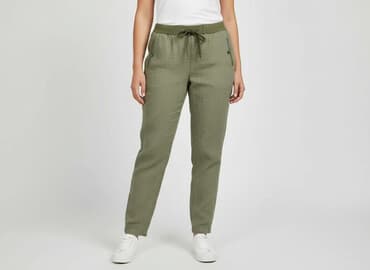 damskie joggery khaki: Spodnie damskie, rozmiar XL — 5