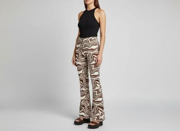 bershka spodnie zebra: Bershka, Spodnie materiałowe damskie, rozmiar S — 1