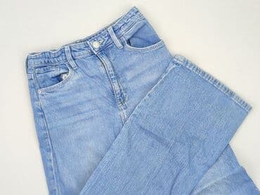 bluzka odcinana pod biustem: Spodnie jeansowe, H&M, 11 lat, 140/146, stan - Bardzo dobry — 1