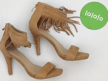 czarne sandały na obcasie allegro: Sandały damskie, 36 — 3