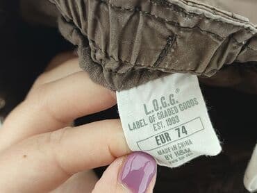 kamizelka jenot naturalny: Spodnie jeansowe, H&M, 6-9 miesięcy, stan - Bardzo dobry — 4
