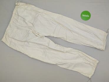 spodnie ze ściągaczem na dole: Material trousers for women, size M — 4