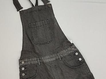 mbappe tshirt: Męskie ogrodniczki jeansowe MAN BoohooMAN - Kolor: grafitowy/szary — 1