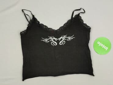 czarne t shirty basic: EMP, Women`s top, size 2XL (EU 44) — 2