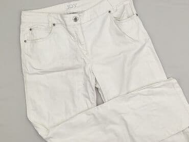 biale szerokie jeansy: Joy, Spodnie materiałowe damskie, rozmiar XL — 1