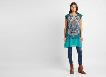 sukienki turkusowe na wesele: Promod, Sukienka damska, rozmiar M — 6