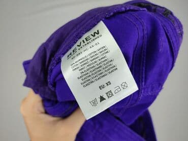fioletowe jeansy damskie: Review, Spodnie materiałowe damskie, rozmiar XS — 4