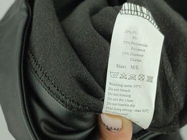 legginsy eko skóra matowe: Legginsy Ze skóry ekologicznej damskie, L — 4
