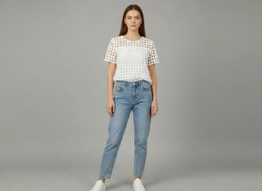 tanie bluzki z krótkim rękawem: Bluzka damska, rozmiar S — 6