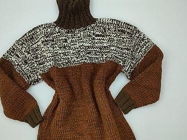 sweter tunika oversize: Hand Knitted, Golf damski, rozmiar 2XL — 1