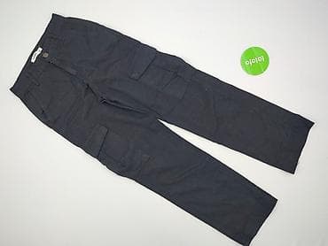 czarne jeansy pull: PULL&BEAR, Spodnie cargo damskie, rozmiar M — 2