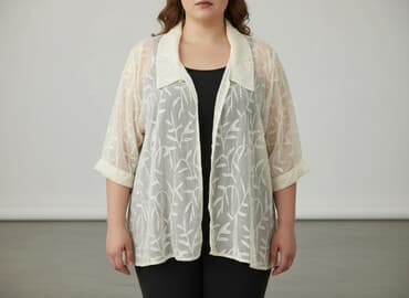 srebrna narzutka: Women`s cape, size 5XL — 1