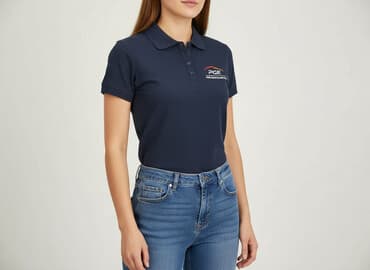 reserved t shirts: Women`s polo shirt, size M — 1