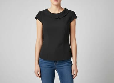 eleganckie bluzki czarne: H&M, Bluzka damska, rozmiar M — 7