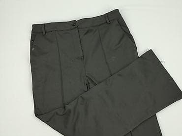 elegancki czarny garnitur damski: Spodnie materiałowe damskie, rozmiar L — 1