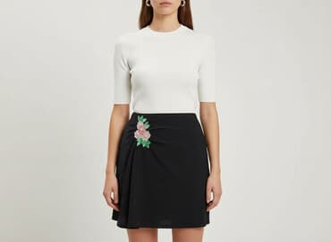 mini spódniczka czarne: Miss Selfridge, Spódnica damska, rozmiar XS — 6