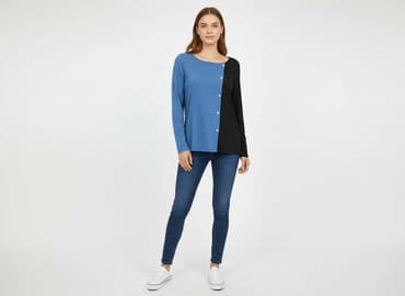 bluzka z długim rękawem calvin klein damska: Bluzka damska, rozmiar M — 1