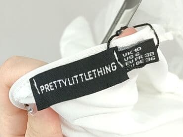 bluzki z transparentnymi rękawami: PrettyLittleThing, Top damski, rozmiar M — 5