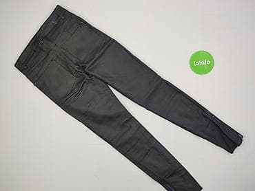 czarne cargo pull and bear: Spodnie materiałowe damskie, rozmiar XS — 3
