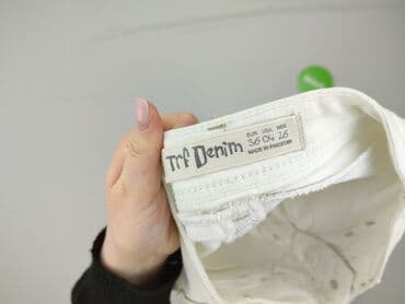 jeansy z asymetrycznym zapieciem: Denim, Jeansy damskie, rozmiar S — 4