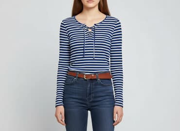 granatowe bluzki: FB Sister, Bluzka damska, rozmiar M — 6