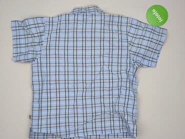 allegro podkoszulki: Shirt 10 years, condition - Perfect, pattern - Cell, color - Light blue — 3