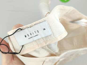 białe spodnie damskie mohito: Mohito, Spodnie materiałowe damskie, rozmiar S — 4