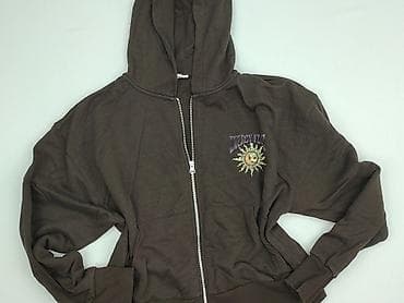 szara bluza pull and bear: Bluza z kapturem damska, rozmiar S — 1