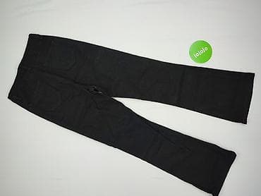 czarne cargo pull and bear: Spodnie materiałowe damskie, rozmiar M — 3