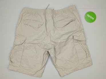 brazowe spodnie woskowane: H&M, Szorty dla mężczyzn, XL — 3