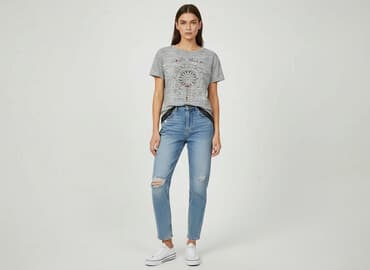 t shirty david bowie bershka: Bershka, T-shirt damski, rozmiar S — 1