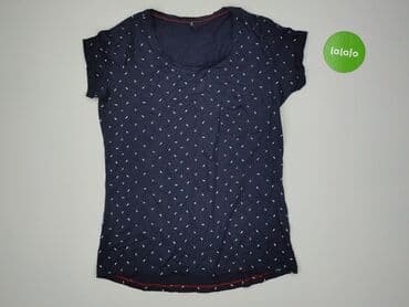 granatowe koszulki: Just Female, T-shirt damski, rozmiar L — 2