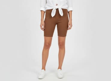 bershka legginsy prążkowane: Bershka, Szorty damskie, rozmiar S — 6