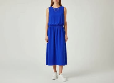 sukienki maxi na wesele niebieska: Sukienka damska, rozmiar S — 5