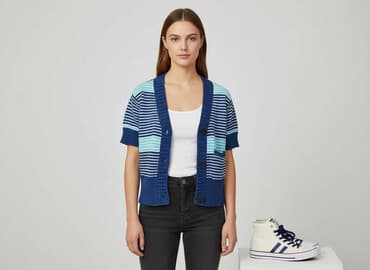 ubrania z meksyku: Kardigan damski, rozmiar M — 7