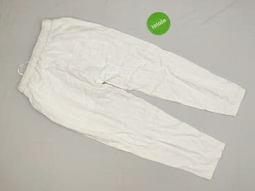 biale szerokie jeansy: Spodnie materiałowe damskie, rozmiar M — 3