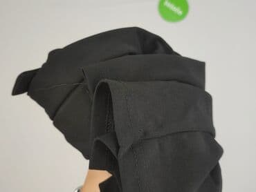 spodnie z wysokim stanem czarne eleganckie: Material trousers for women, size XL — 5