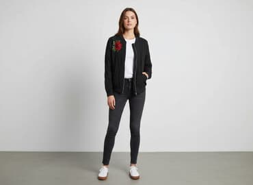 kurtki poznań: Sinsay, Women`s bomber jacket, size M — 1