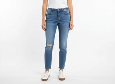 jeansy proste damskie: Jeansy damskie, rozmiar L — 6