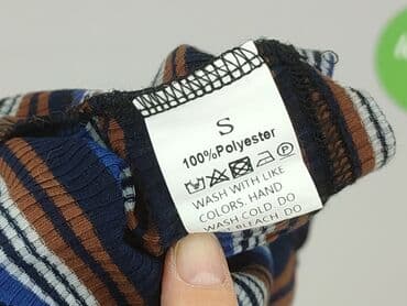 koszulka zolta w czarne paski: Top damski, S — 4