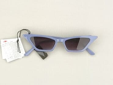 złote dodatki do zielonej sukienki: Glasses, Sunglasses, Cat eyes design, condition - Perfect — 1