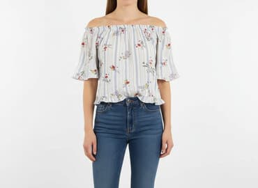 błękitne bluzy damskie: Clockhouse, Bluzka damska, rozmiar M — 7