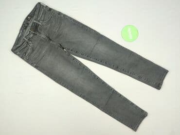 szare szerokie jeansy: Jeansy damskie, rozmiar S — 2