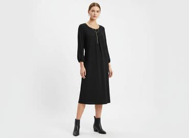 czarną sukienka z białym kołnierzykiem h m: H&M, Sukienka damska, rozmiar S — 1
