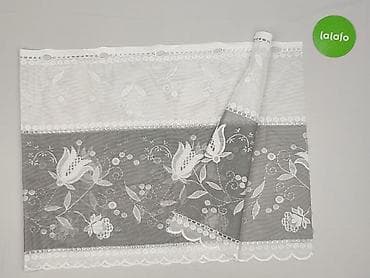 zasłony używane: Firanka żakardowa z pasem kwiatowym - Materiał: delikatny — 3