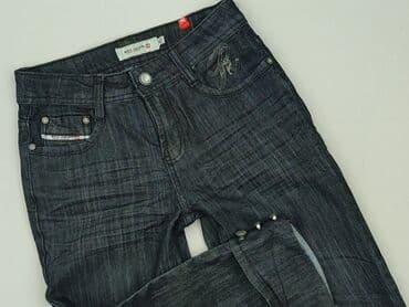 jeansy cropped damskie: Spodnie 3/4 damskie, rozmiar S — 1