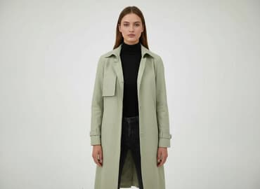 kurtki zimowe damskie c a: Trencz damski, rozmiar S — 6