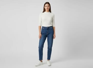 bluzki prążkowane krótki rękaw: Bluzka damska, rozmiar S — 1