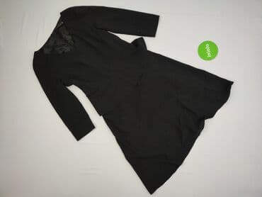 czarna sukienka ze srebrnymi dodatkami: Sukienka damska, rozmiar S — 2